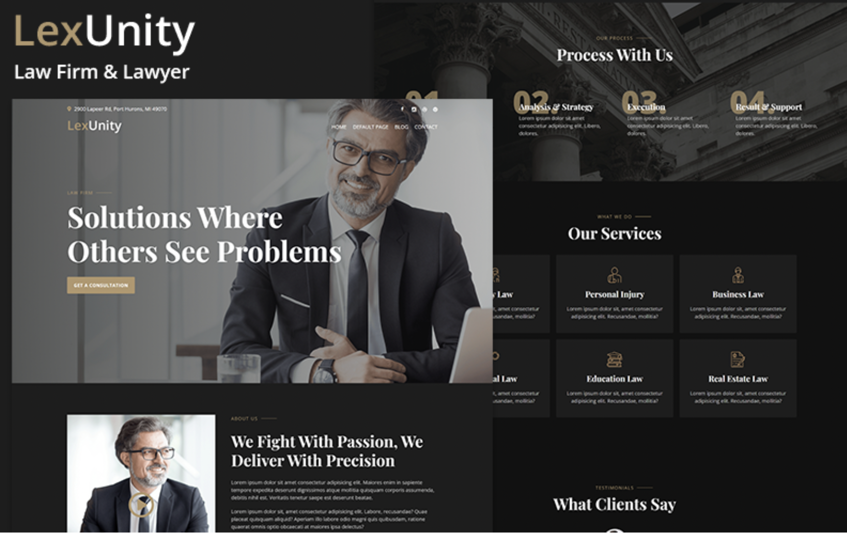 lexUnity - Law Firm & Lawyer WordPress Theme