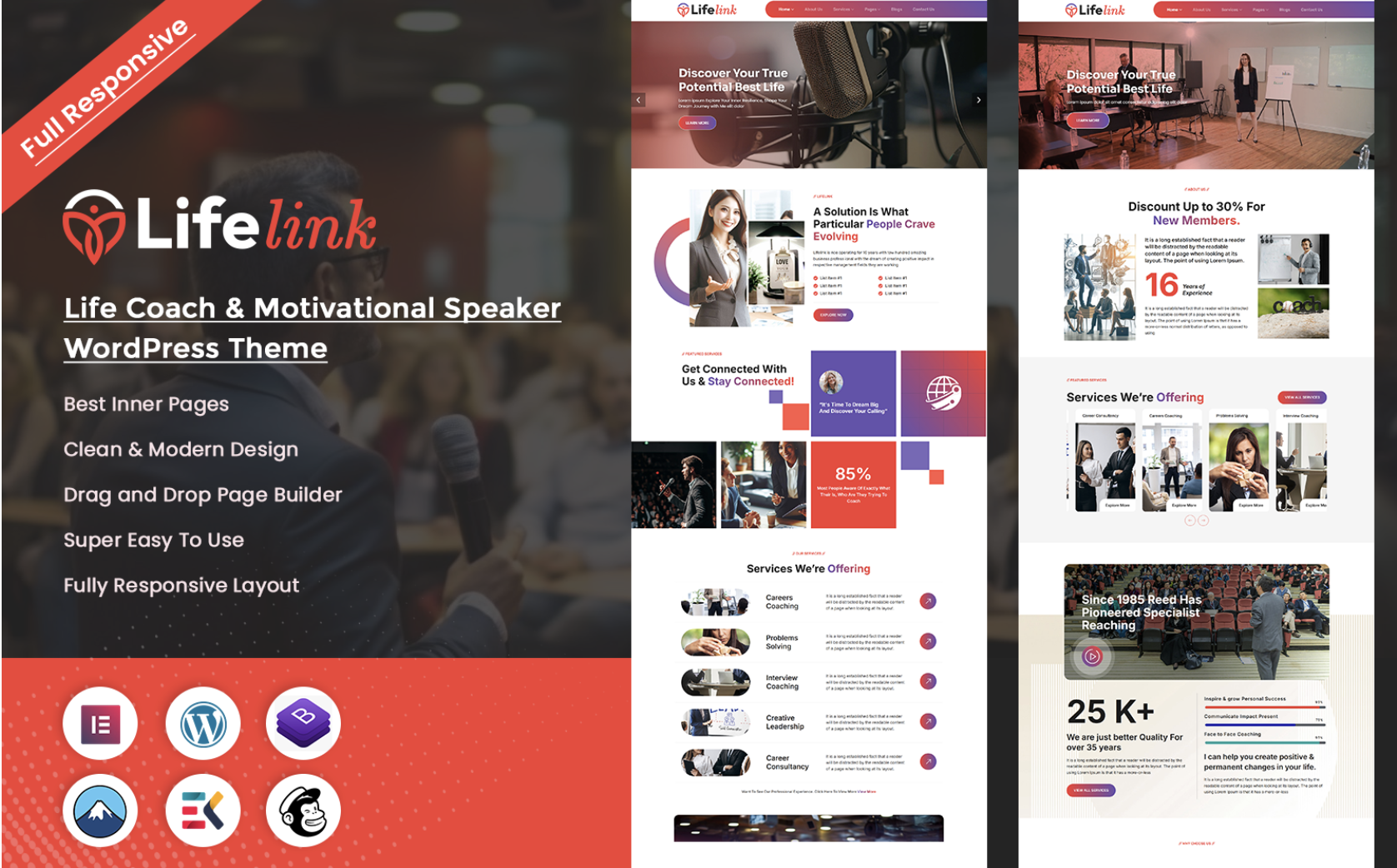 Lifelink - Life Coach & Motivational Speaker WordPress Theme