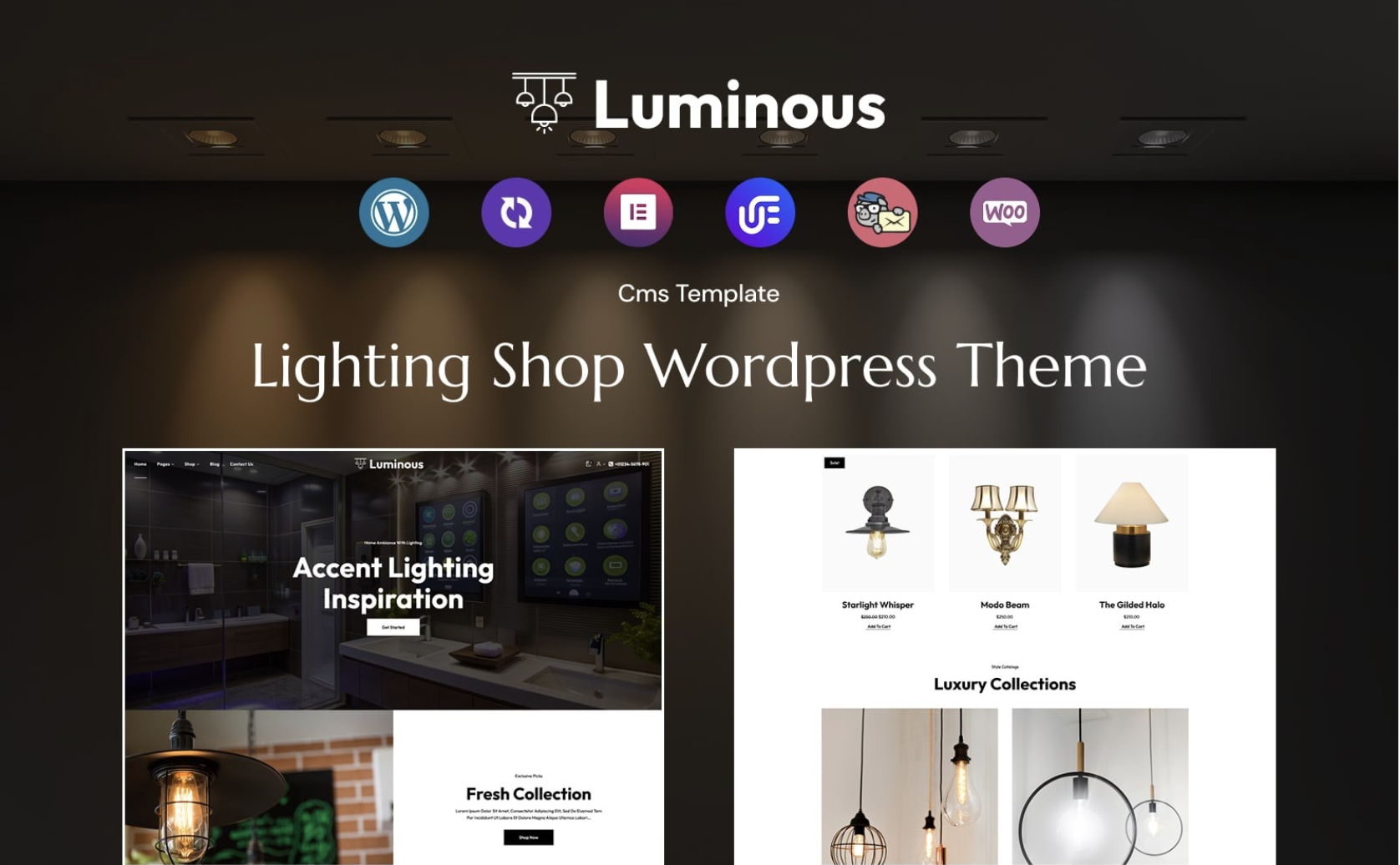 Luminous - Lighting Shop WordPress theme