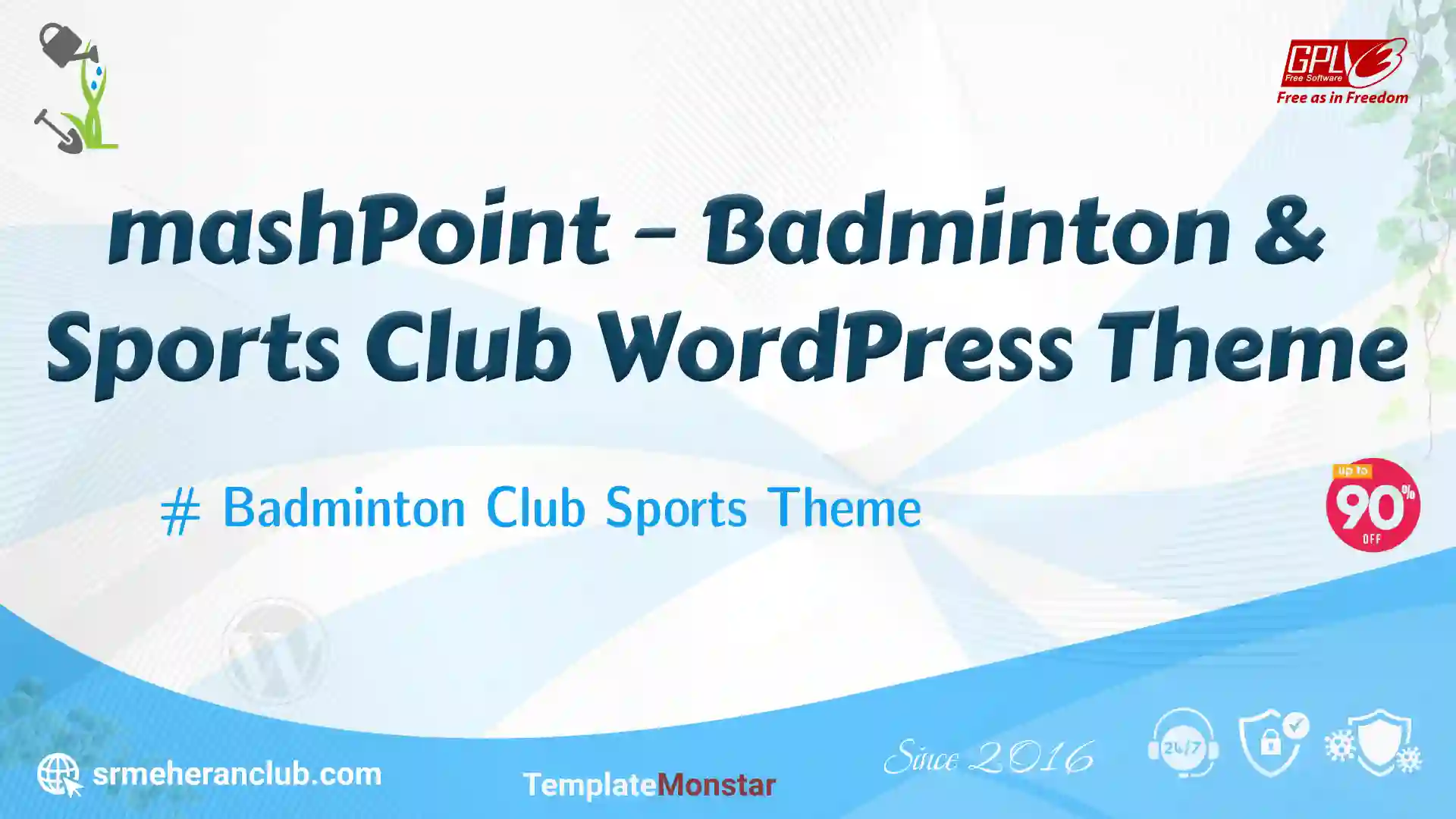SmashPoint – Badminton & Sports Club WordPress Theme — Theme by Templatemonster
