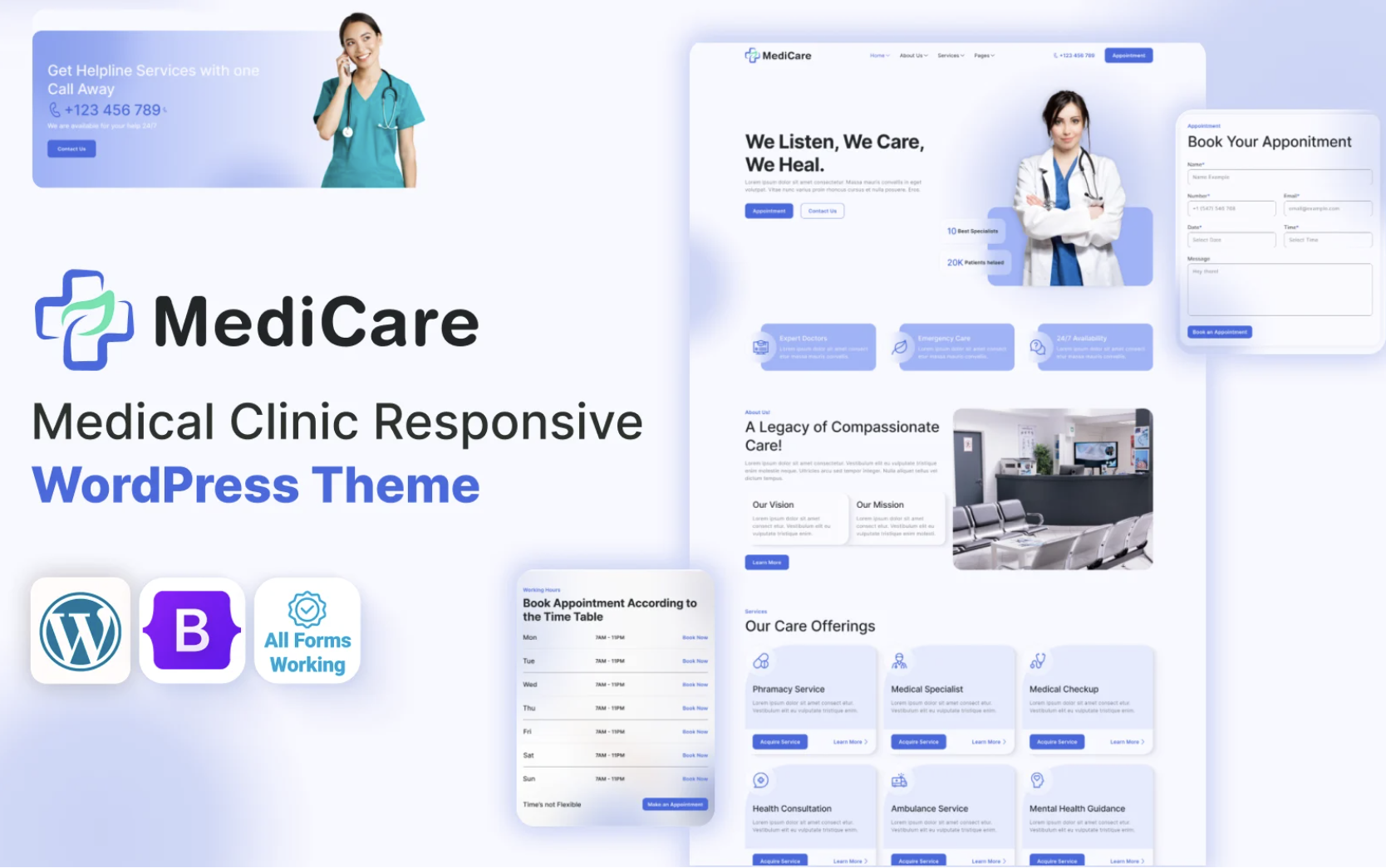 Medicare – Medical Doctor Clinic & Healthcare WordPress Theme with Elementor