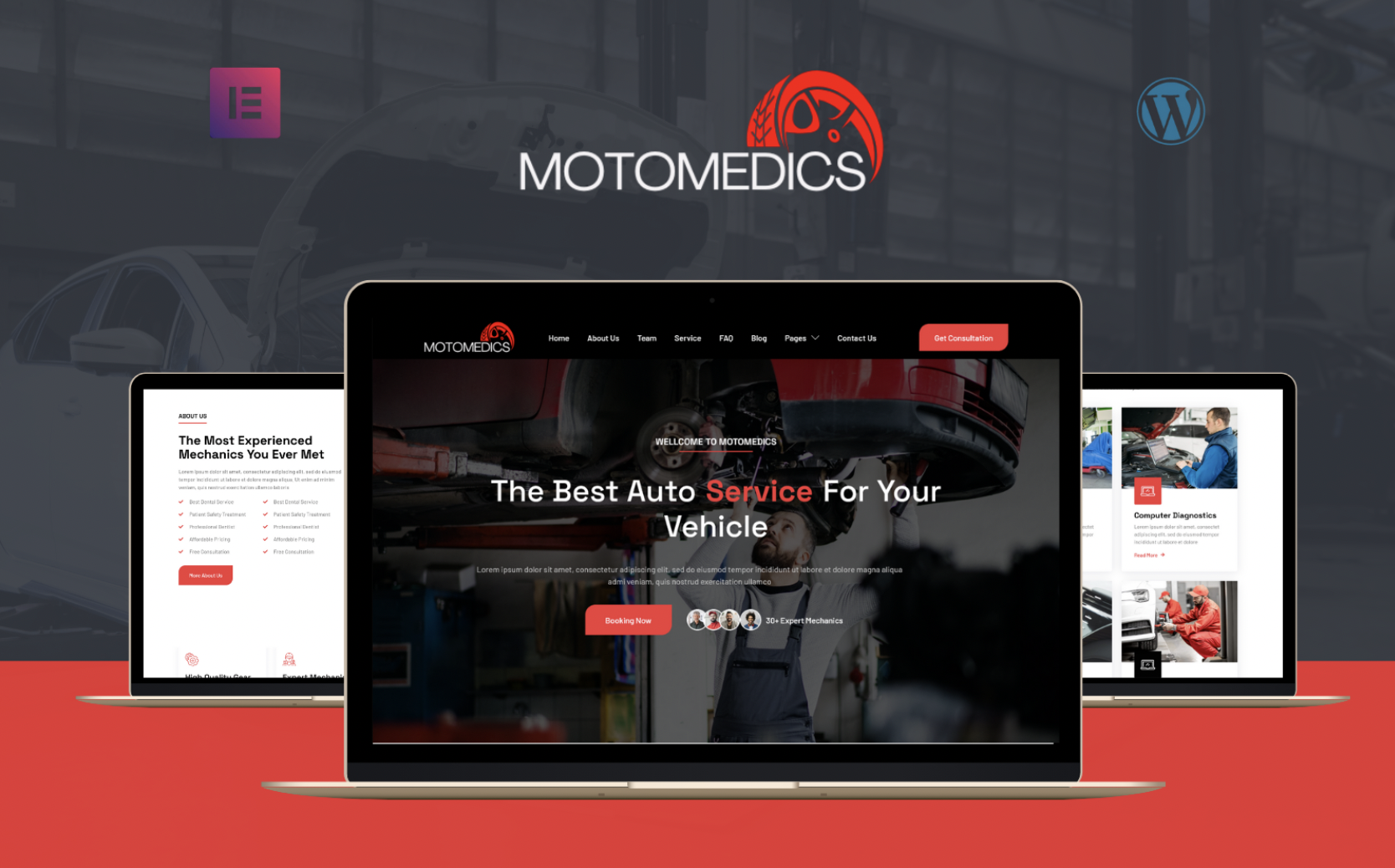 Motomedics - Car repair & Services WordPress Theme