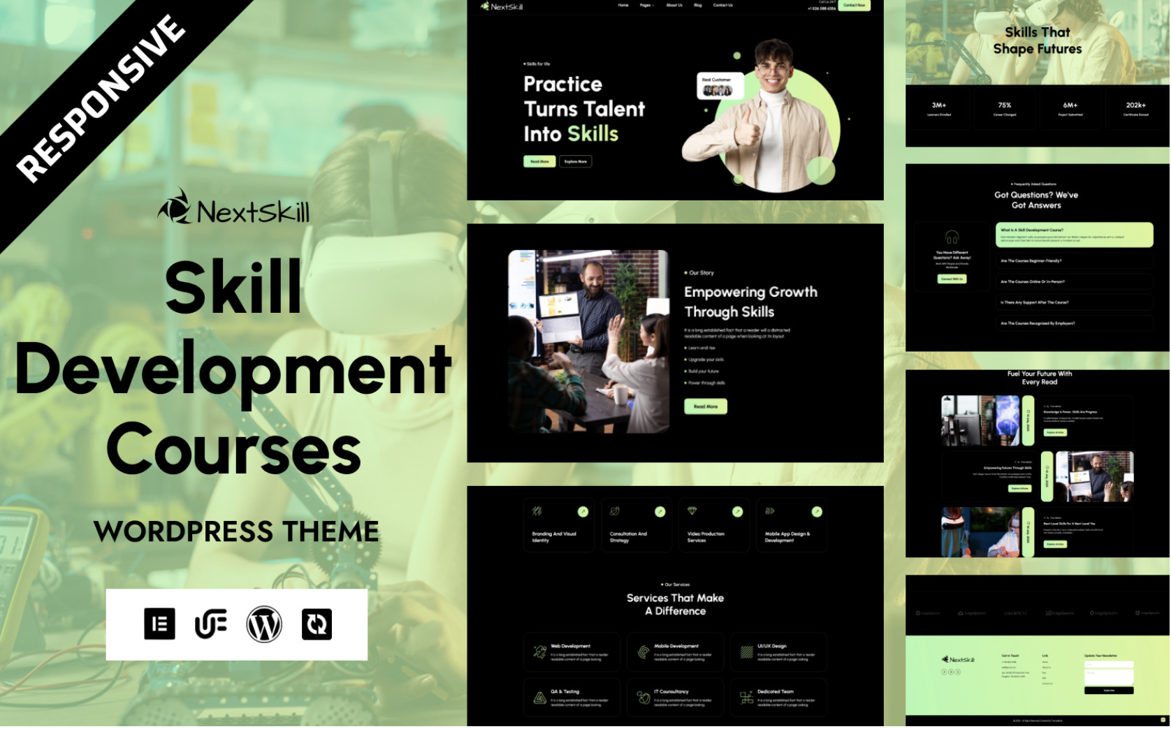 NextSkill - Career & Personal Growth Courses WordPress Elementor Theme