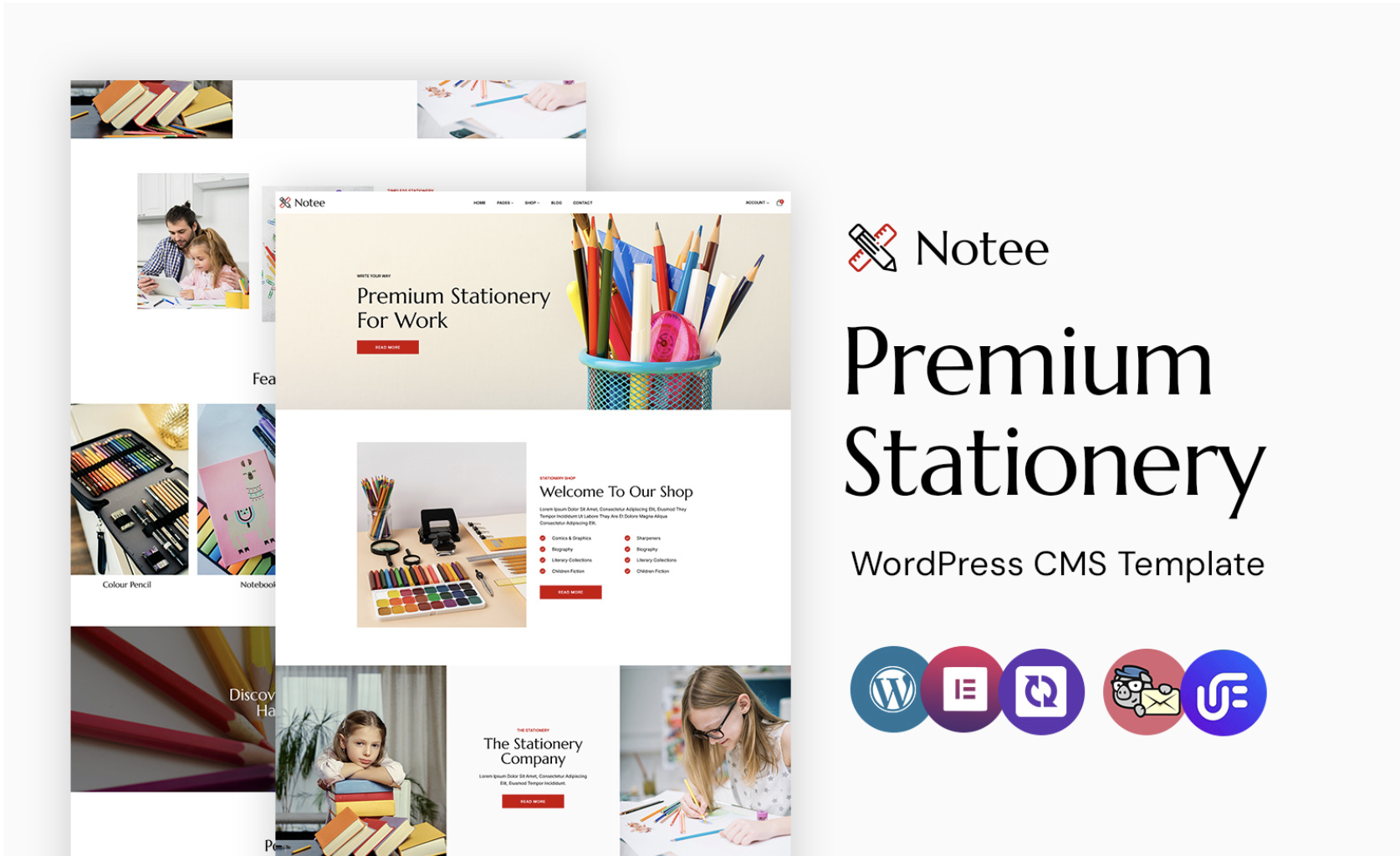 Notee - Stationery Store WordPress Elementor Theme