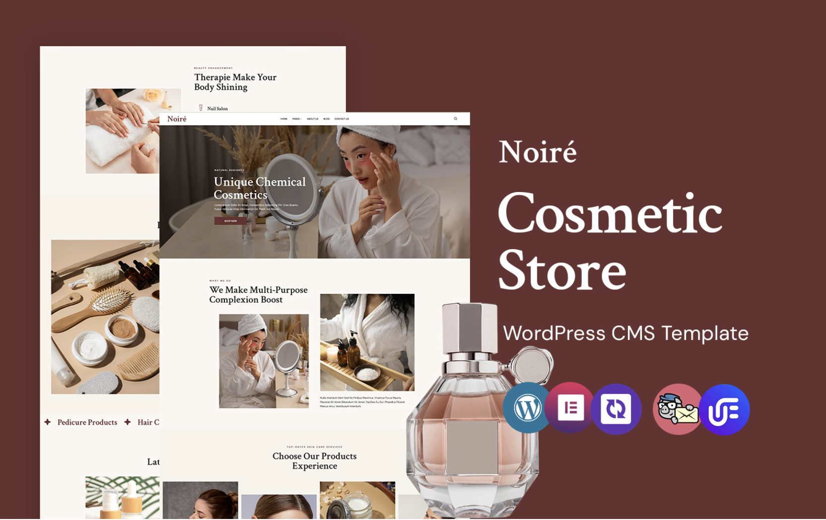 Noiré - Beauty Cosmetics and Makeup SkinCare WordPress Elementor Theme