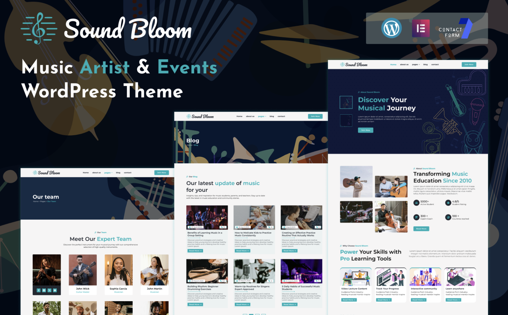 Sound Bloom – Music Artist & Events WordPress Theme