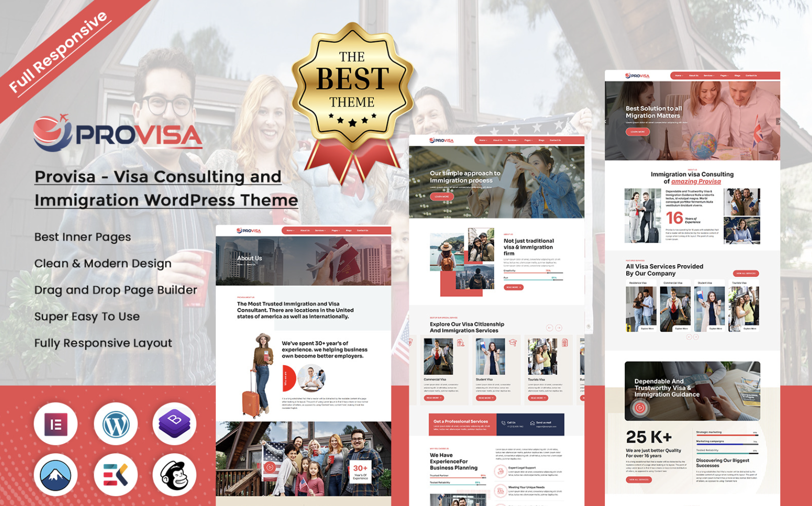Provisa - Visa Consulting and Immigration WordPress Theme