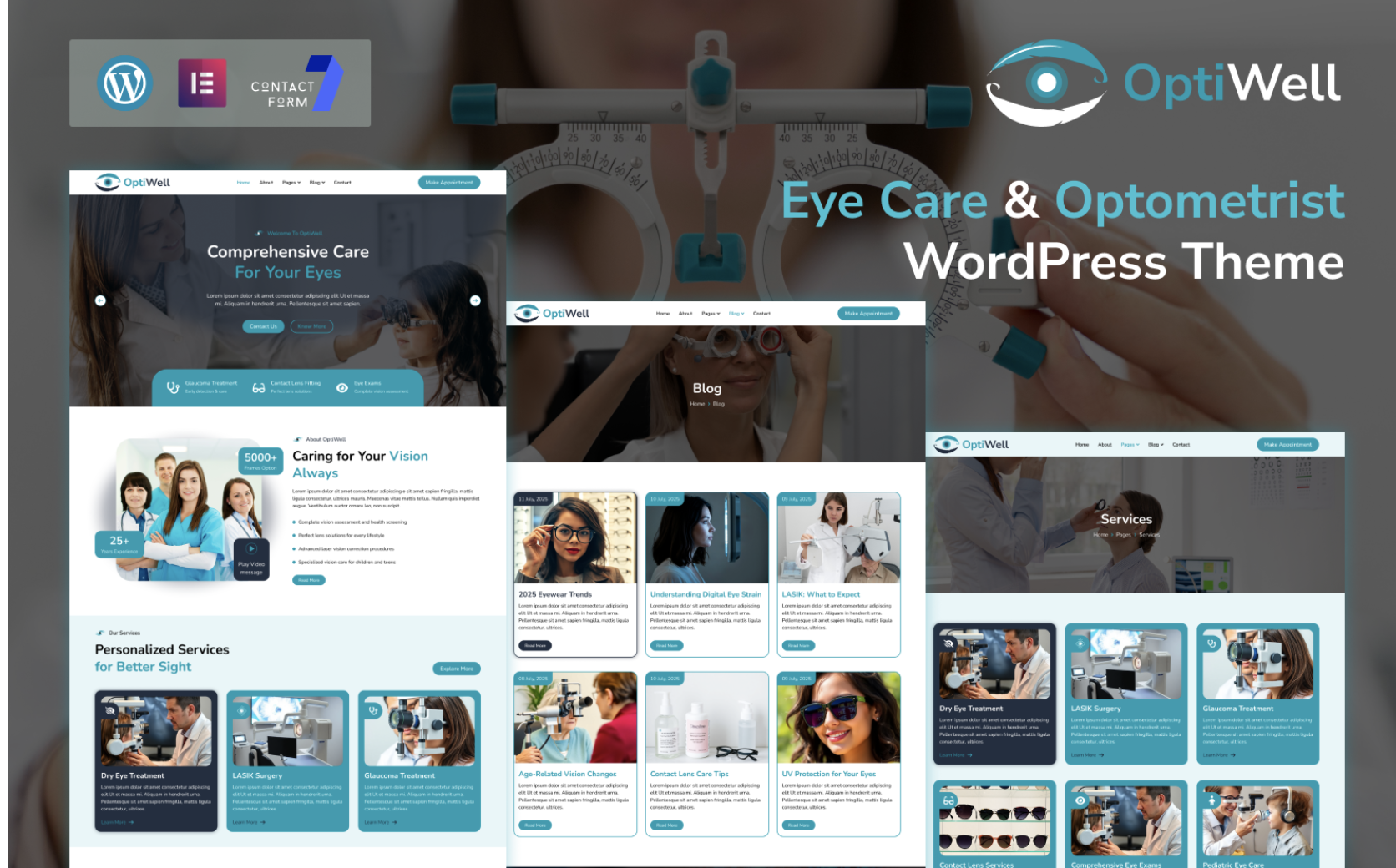 OptiWell – Eye Care & Optometrist WordPress Theme