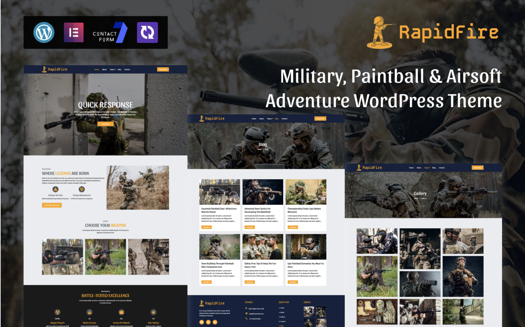 RapidFire – Military, Paintball & Airsoft Adventure WordPress Theme