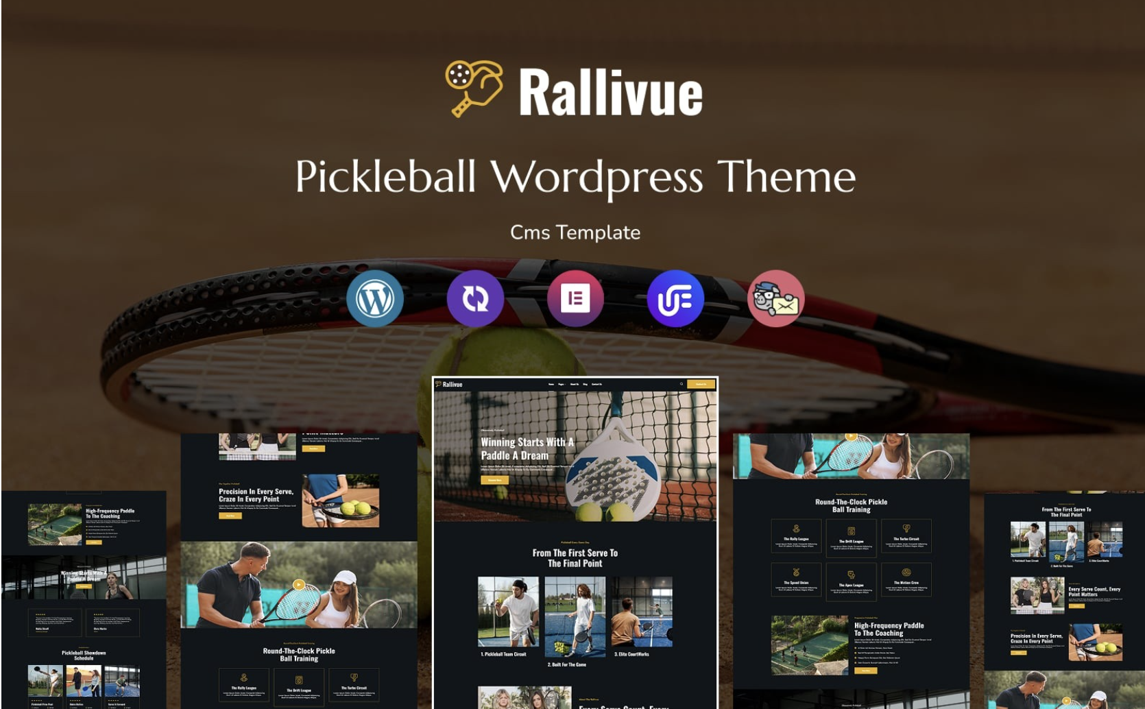 Rallivue - Pickleball Club Multipurpose Responsive WordPress Theme
