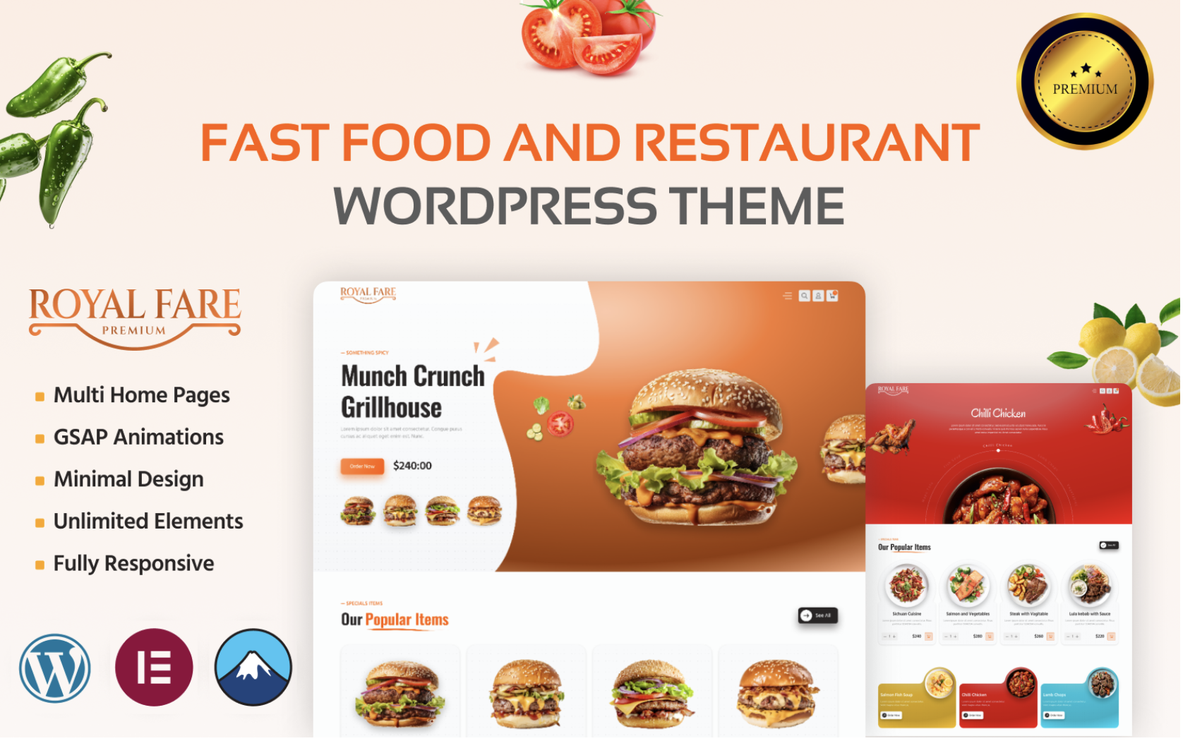 Royal Fare – Fast Food & Restaurant WooCommerce WordPress Theme