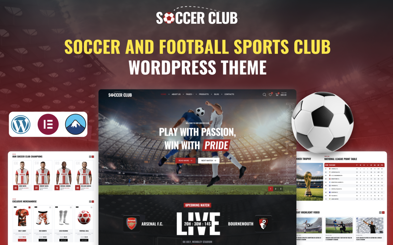Soccer Club - Soccer and Football Sport Club WordPress Theme