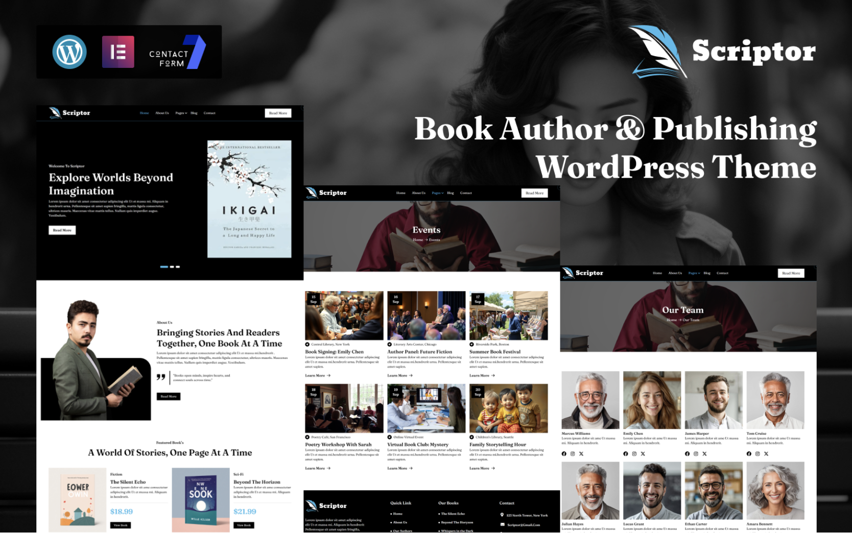Scriptor – Book Author & Publishing WordPress Theme