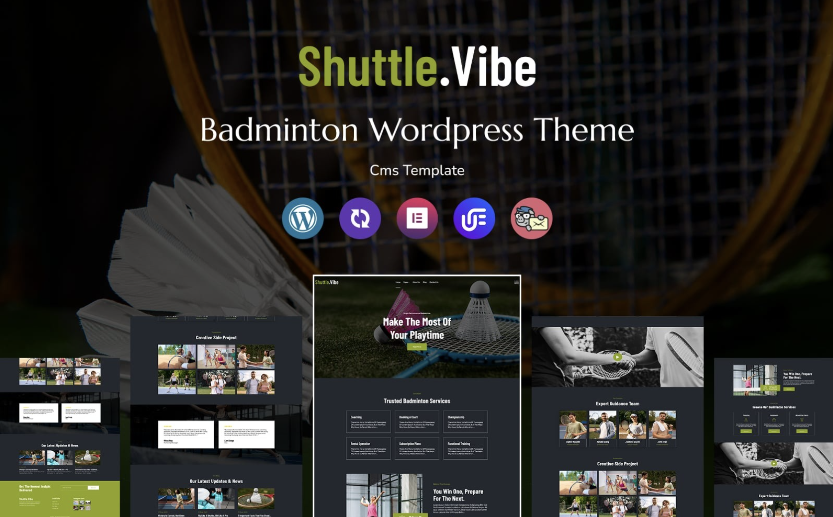 Shuttle.vibe - Badminton Academy Multipurpose Responsive WordPress Theme