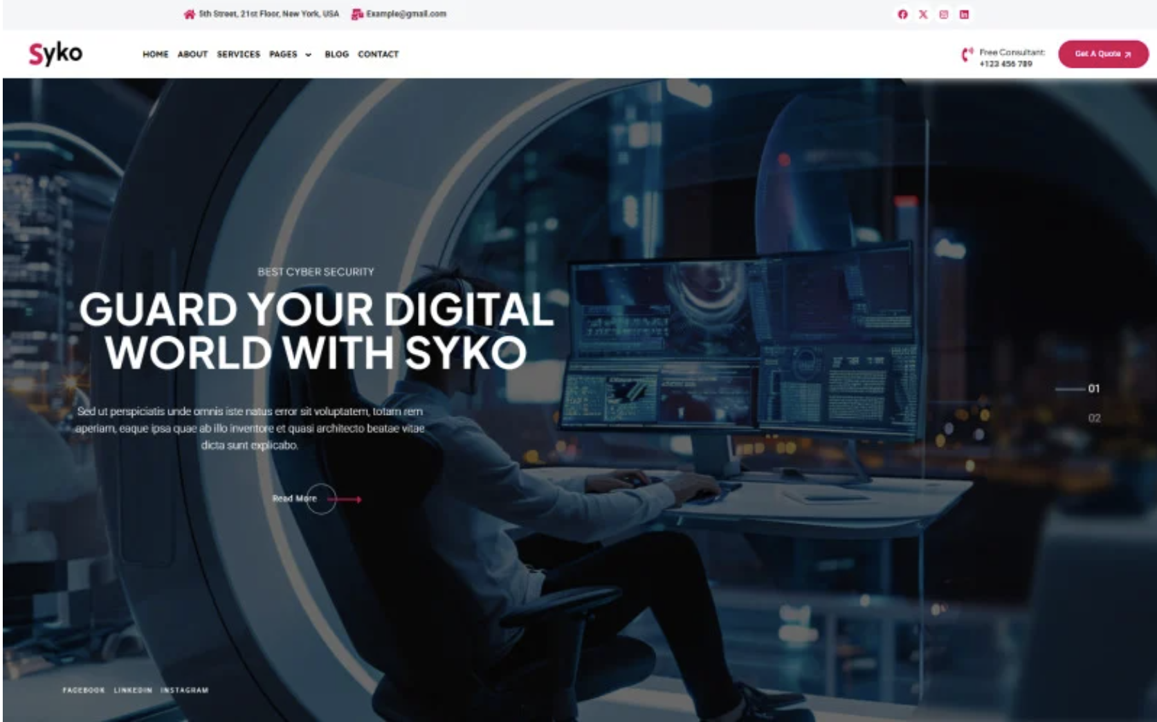 Syko – IT & Cyber Security WordPress Theme