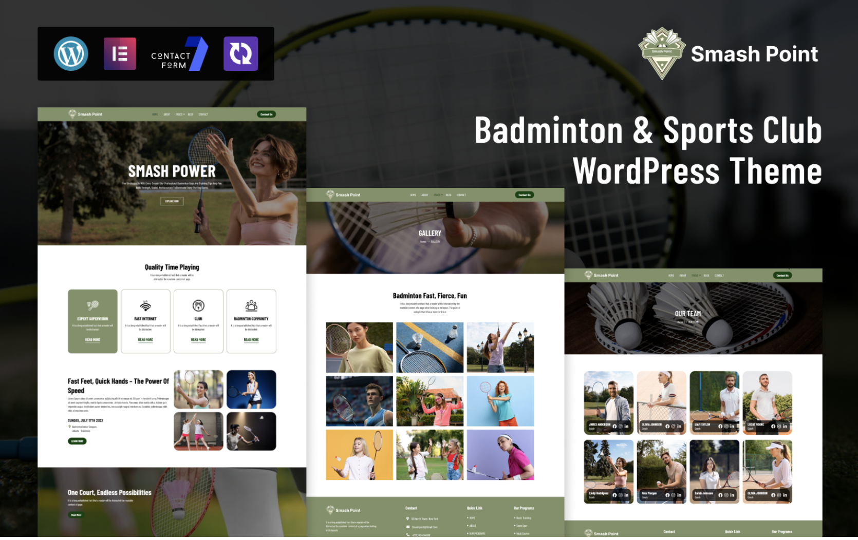 SmashPoint – Badminton & Sports Club WordPress Theme