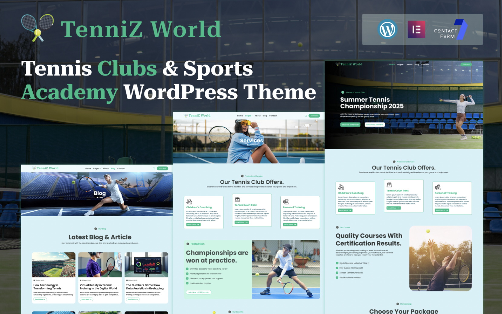 Tennis Clubs & Sports Academies WordPress Theme