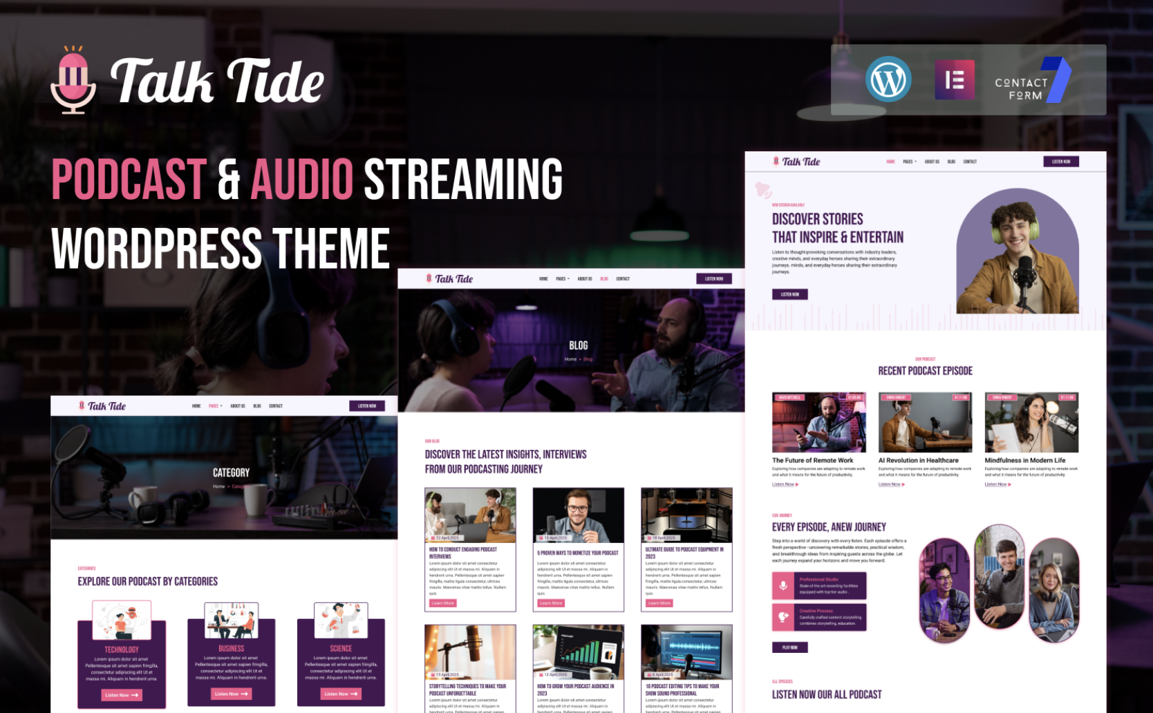 Podcast & Audio Streaming WordPress Theme