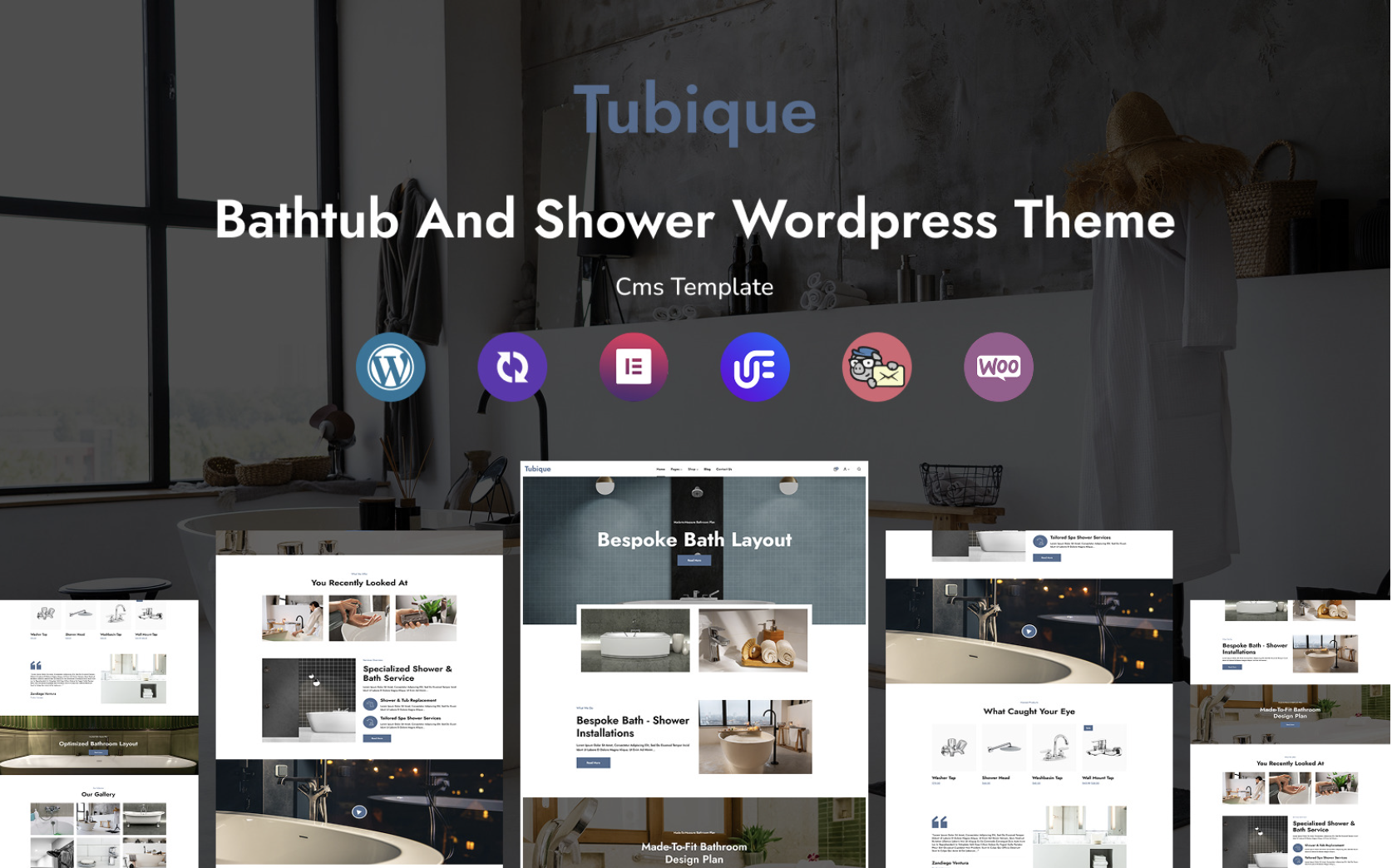 Tubique - Bathtub , Bath Tap And Shower Plumbing Services Multipurpose Responsive WordPress Theme