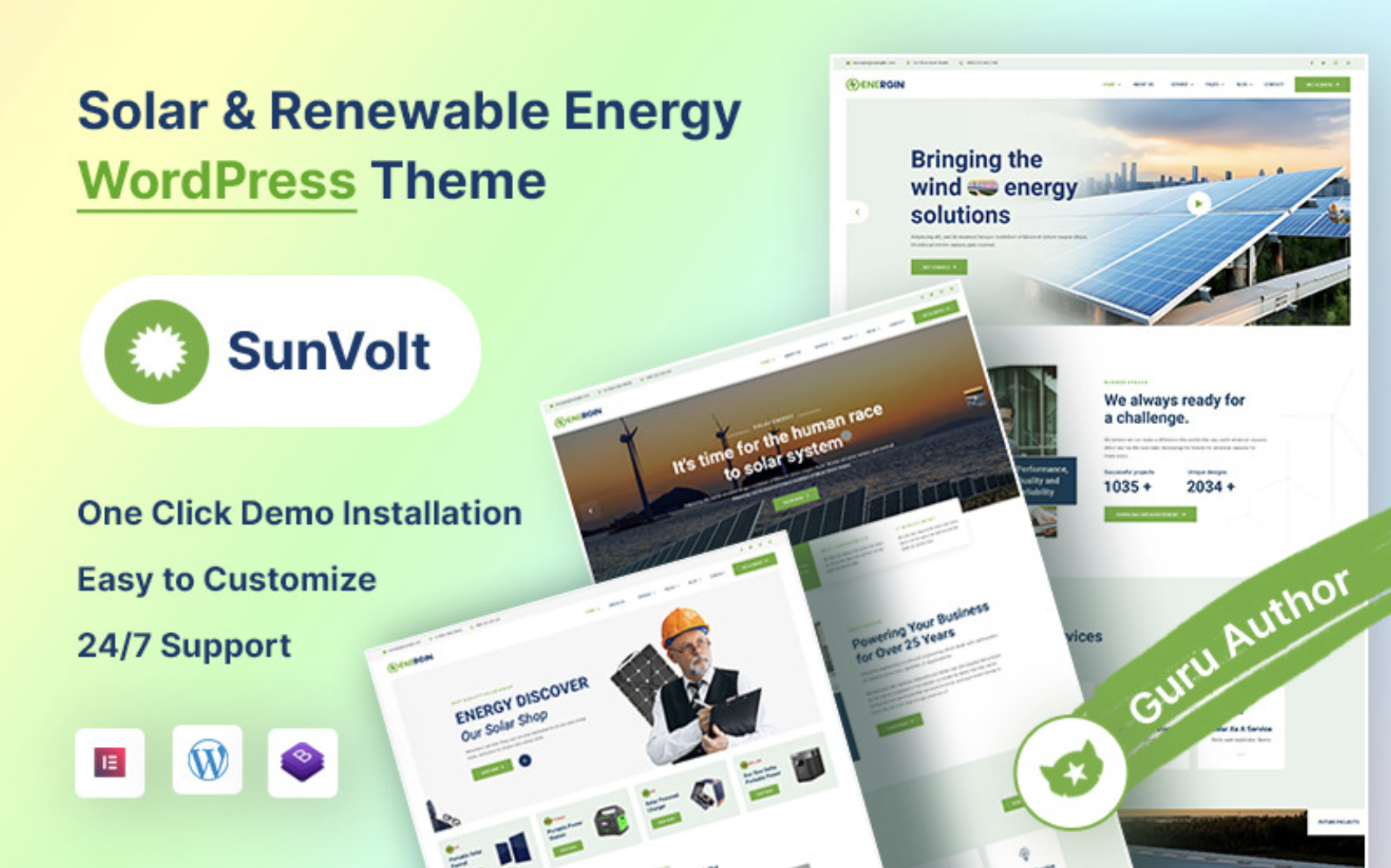 Sunvolt – Solar Panel Ecology & Renewable Energy WordPress Theme