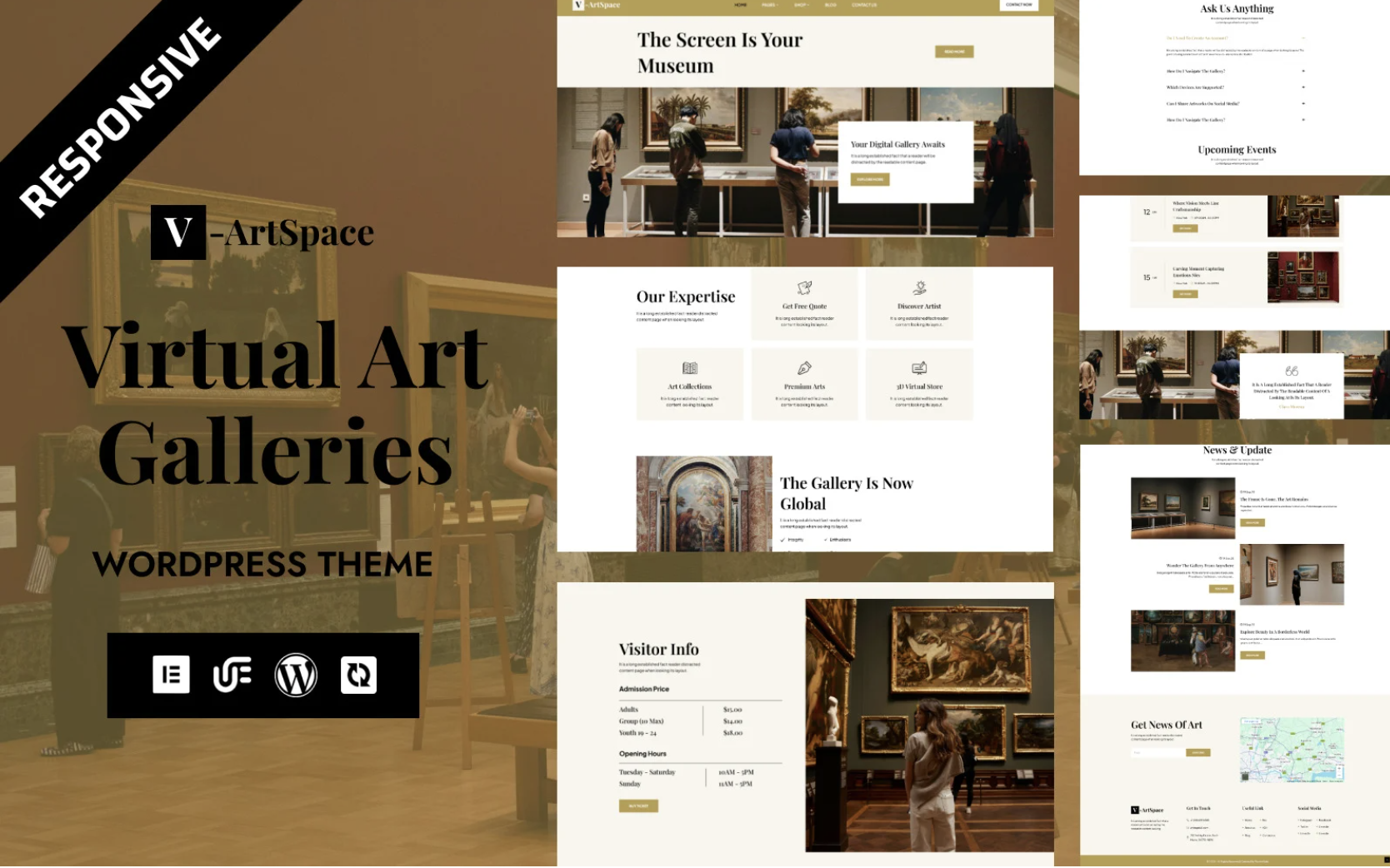 V-Artspace - Museum And Art Gallery Multipurpose Responsive WordPress Elementor Theme