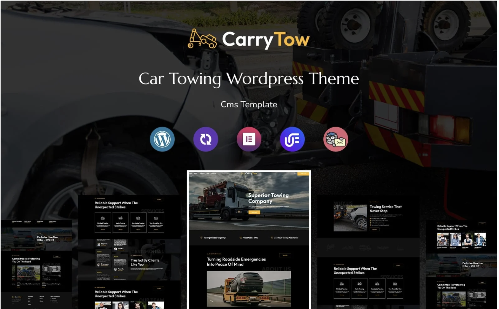 Carrytow - Car Towing Multipurpose Responsive WordPress Theme