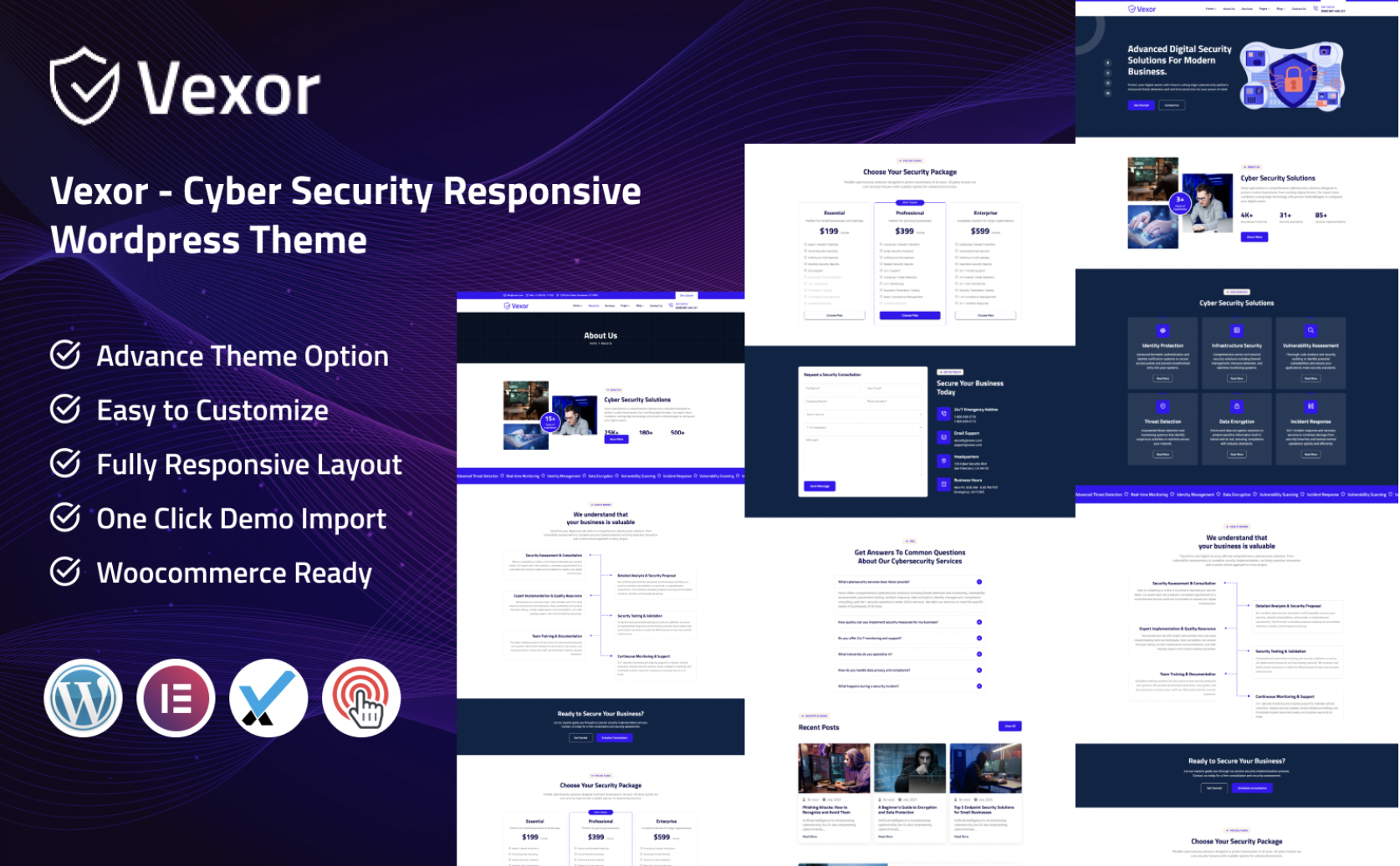 Vexor - Cyber Security Responsive Wordpress Theme
