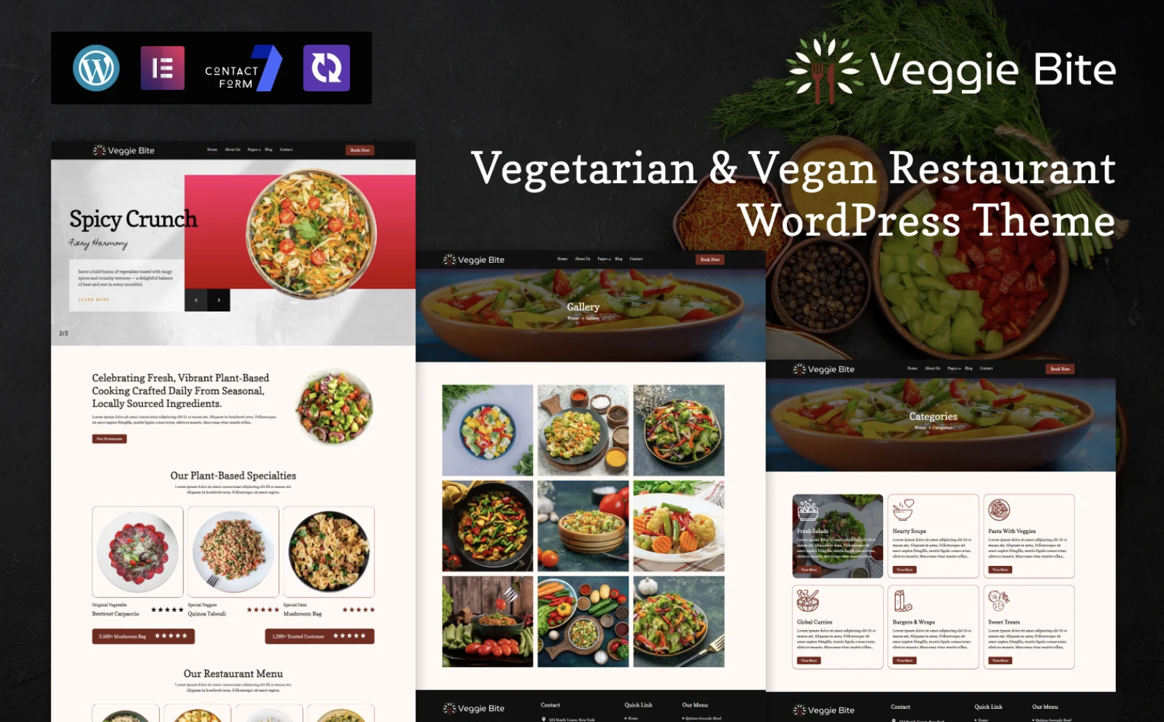 VeggieBite – Vegetarian & Vegan Restaurant WordPress Theme