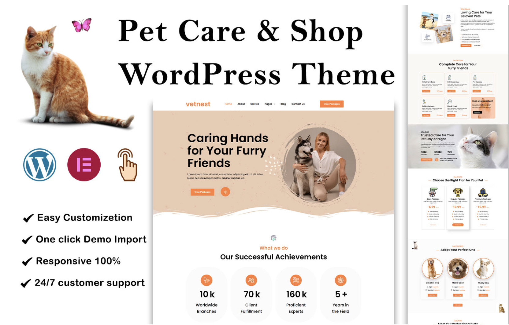 Vetnest - Pet Care & Shop WordPress Theme
