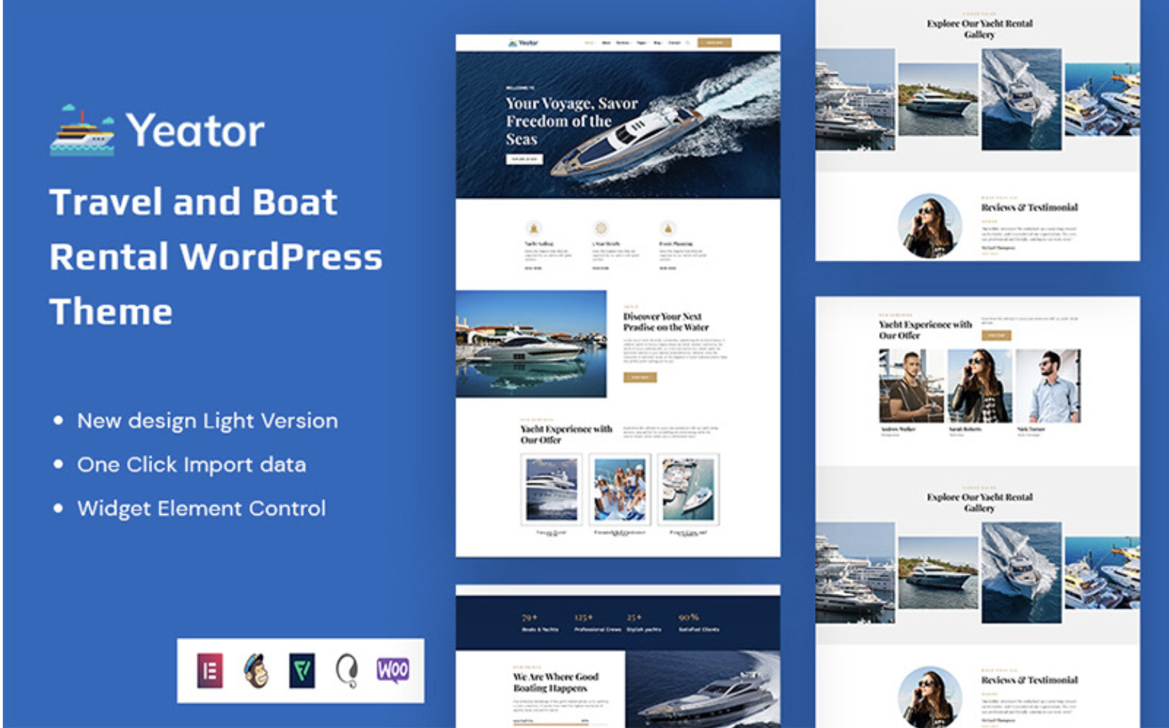 Yeator - Travel & Boat Rental WordPress Theme