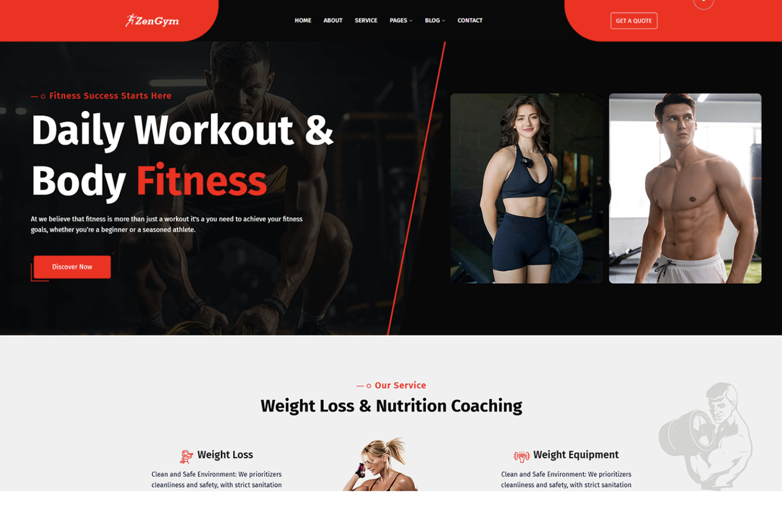 Zengym – Modern Gym & Fitness WordPress Theme