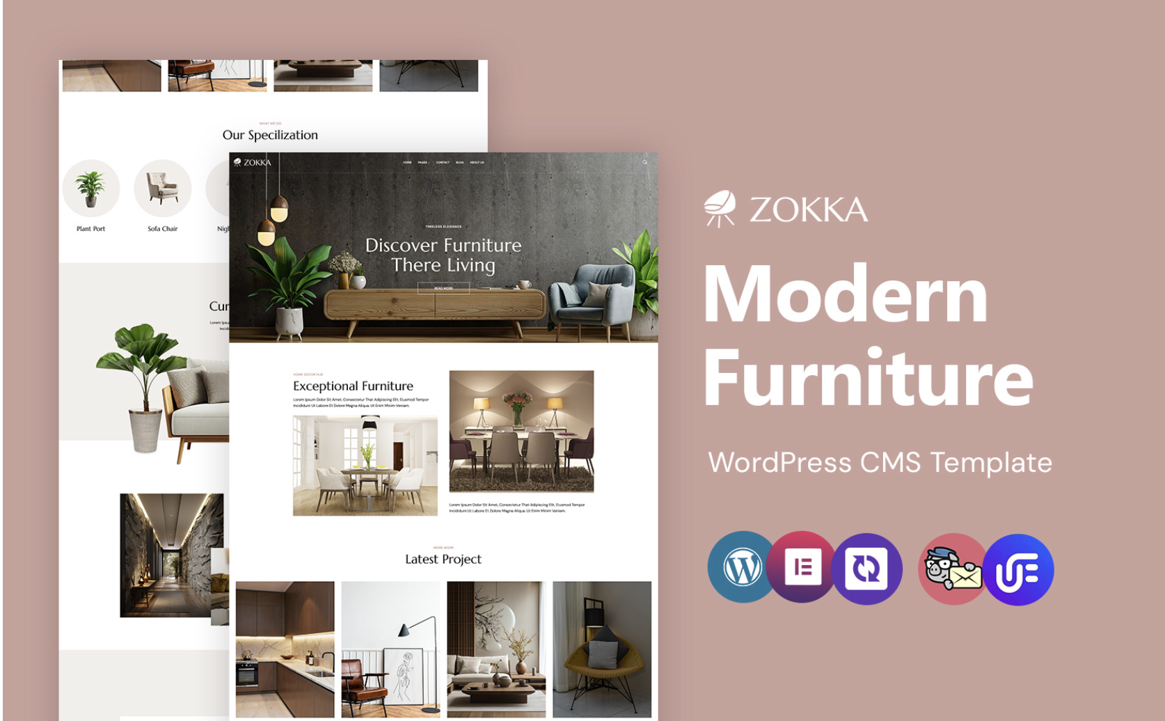 Zokka - Modern Furniture Store WordPress Elementor Theme