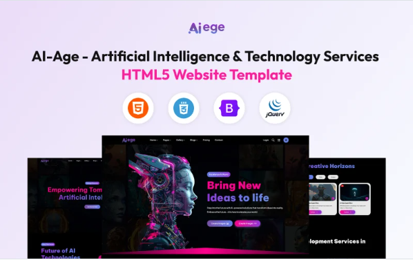 AI-Age – Artificial Intelligence & Technology Services HTML5 Website Template