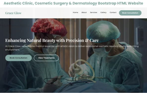 Aesthetic Clinic, Cosmetic Surgery & Dermatology HTML Bootstrap Website Theme — Template by Templatemonster
