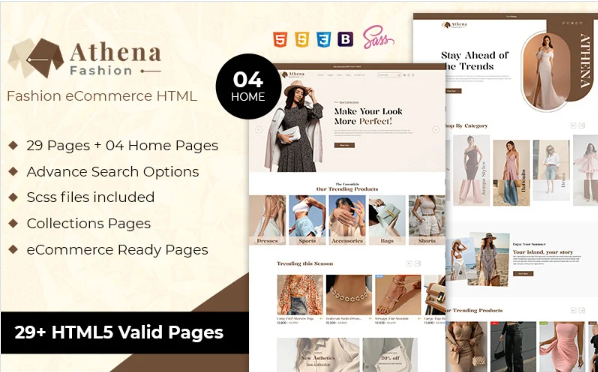 Athena – Fashion eCommerce HTML Template