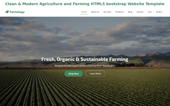 Clean & Modern Agriculture And Farming HTML Website Template — Template by Templatemonster