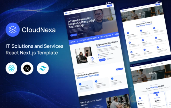 CloudNexa – IT Solutions and Technology Services React Next.js Template