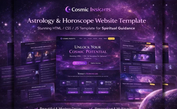 Cosmic Insights | Astrology | HTML Templates — Template by Templatemonster