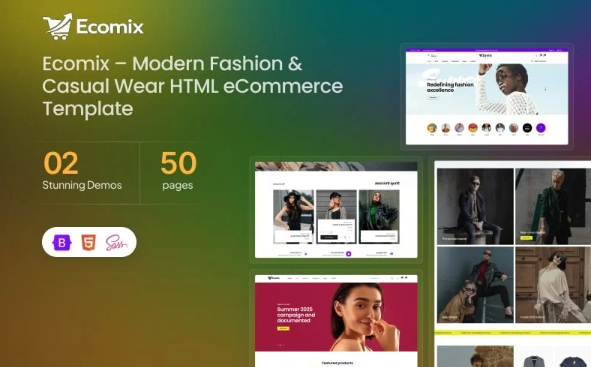 Ecomix – Modern Fashion & Casual Wear HTML eCommerce Template — Template by Templatemonster