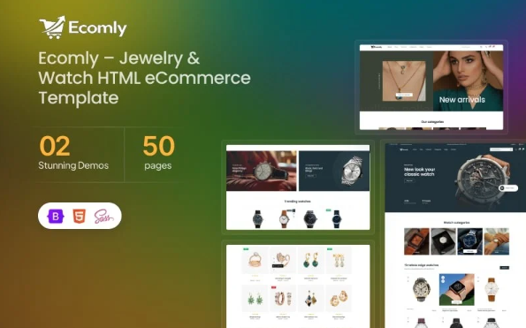 Ecomly – Jewelry & Watch HTML eCommerce Template — Template by Templatemonster