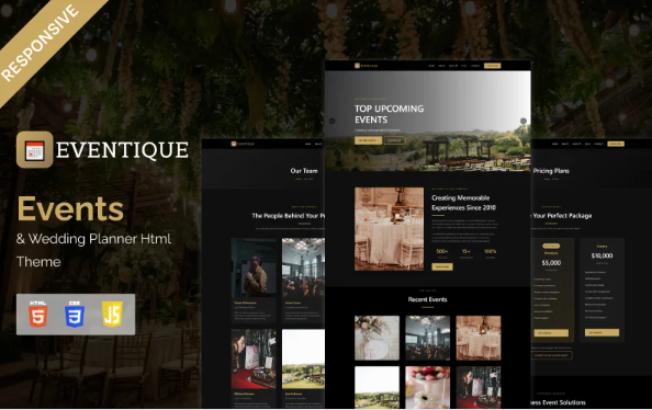 Eventique – Events & Wedding Planner Html Theme