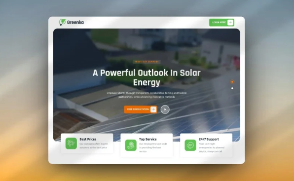 Greenka – Premium Solar & Renewable Energy HTML Template