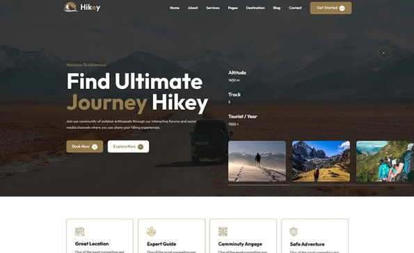 Hike – Hiking, Camping & Travel Tour HTML5 Template — Template by Templatemonster