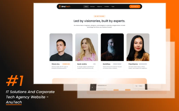 IT Solutions and Corporate Tech Agency Website – AnuTech