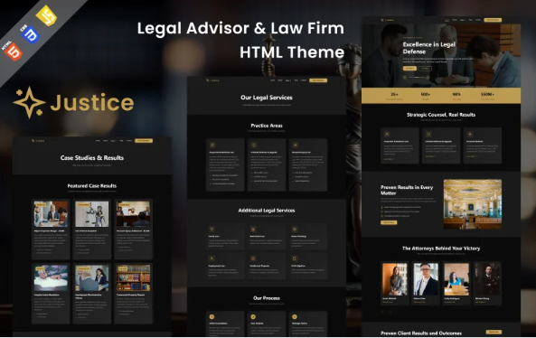 Justica – Legal Advisor & Law Firm HTML Theme