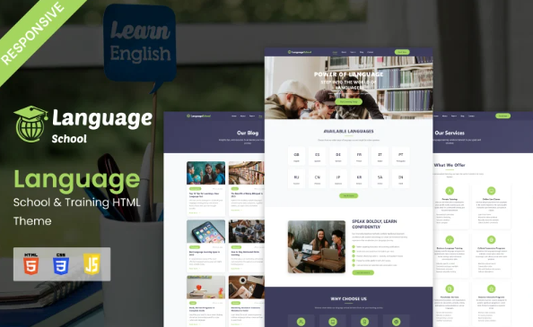 Language School & Training HTML Theme