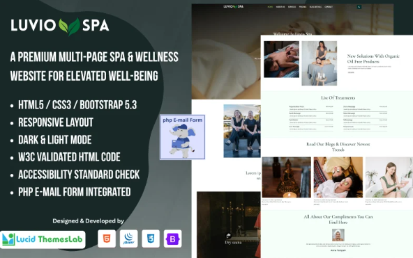 Luvio Spa – Luxury Spa and Wellness Multipage Website Template — Template by Templatemonster