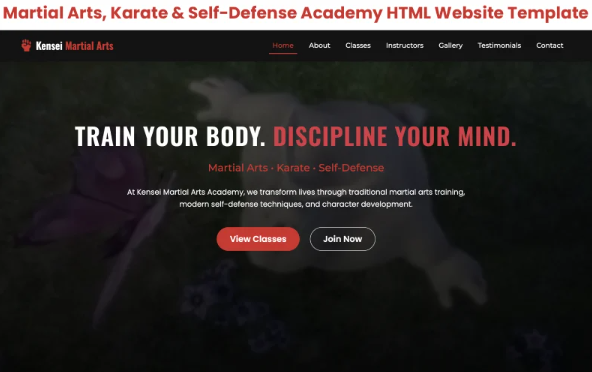 Martial Arts, Karate & Self-Defense Academy Website Template — Template by Templatemonster