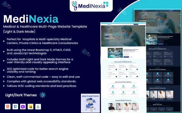 Medinexia – Medical and Healthcare Multi-Page Website Template Medical Template — Template by Templatemonster