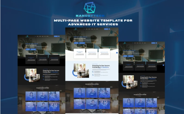Nanobytech – Modern Multipage IT and Business Consulting HTML Website Template